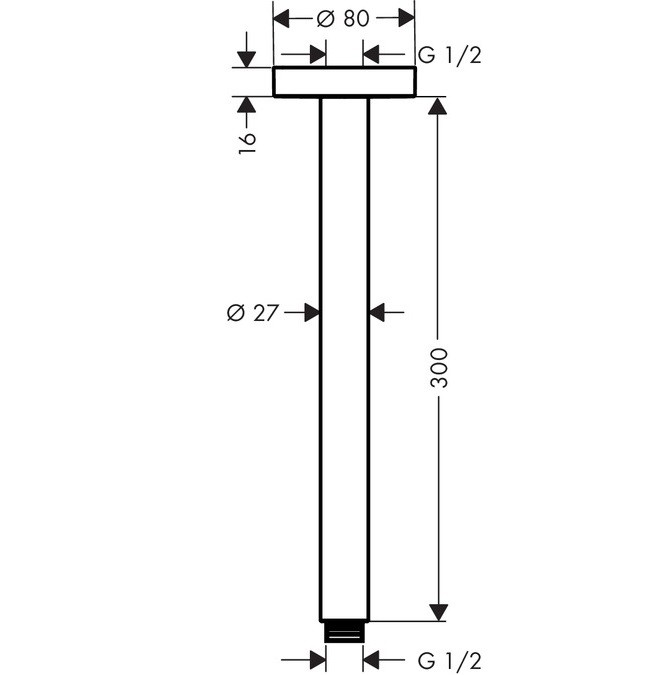 Кронштейн душевой Hansgrohe S 27389000