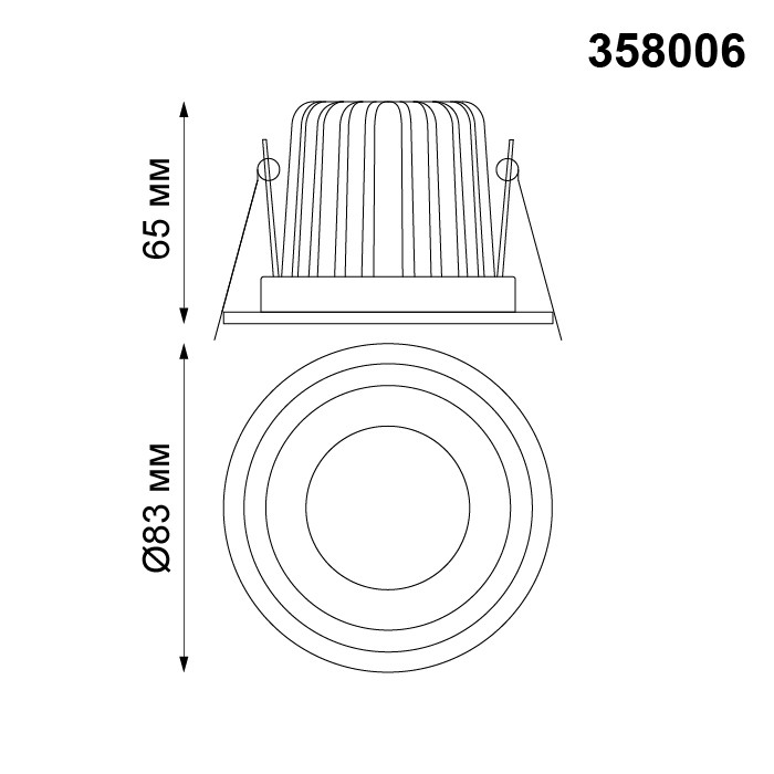 Светильник встраиваемый светодиодный Novotech Regen 358006 черный 11W 220V