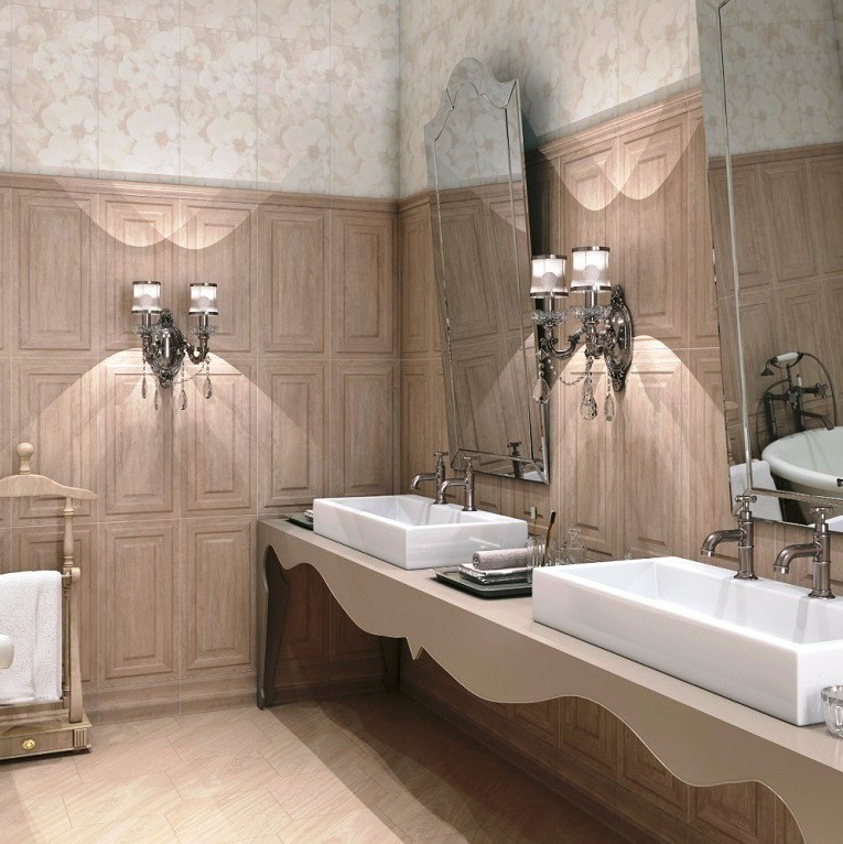 Плитка керамическая Kerama Marazzi 11091TR Абингтон панель обрезная бежевая 600х300 мм