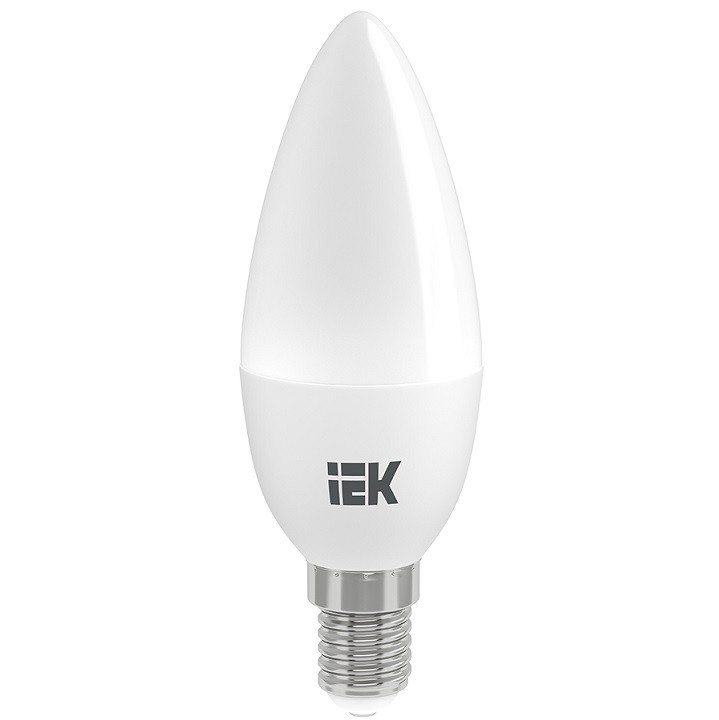 Лампа светодиодная IEK Eco C35 5 Вт Е14 3000К 