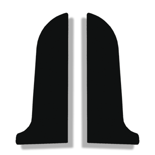Заглушка для плинтуса ПВХ Line Plast L029 черный 58 мм левая и правая