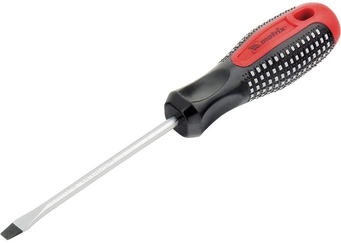 Отвертка шлицевая Matrix Fusion SL6х200 мм с рукояткой anti slip