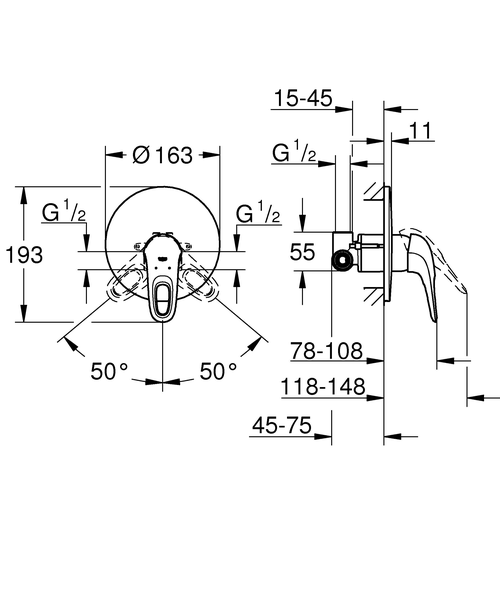 Смеситель для душа Grohe Eurostyle New 33635003