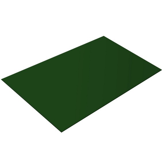 Плоский лист Grand Line 0,45 мм Pe RAL 6005 зеленый мох с защитной пленкой резка