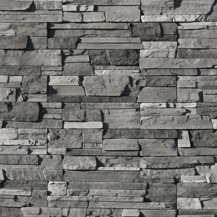 Искусственный камень White Hills Фьорд Лэнд 208-80 черно-серый