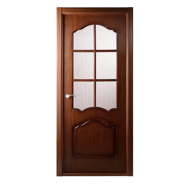 Дверное полотно Belwooddoors Каролина Орех стекло кора дуба с деревянной рамкой 2000х800 мм