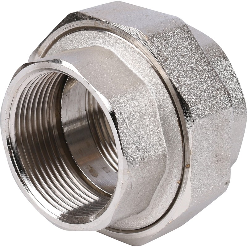 Разъемное соединение американка Stout SFT-0034-000112 1 1/2 дюйма никелированное с внутренней резьбой