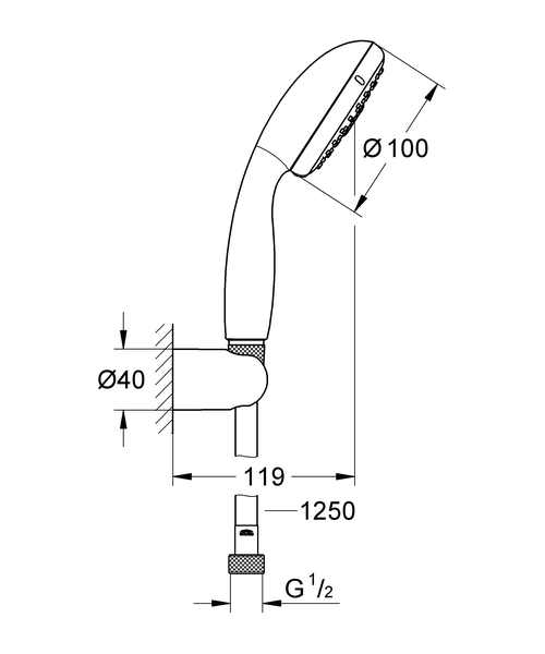 Душевой набор Grohe New Tempesta 27799001