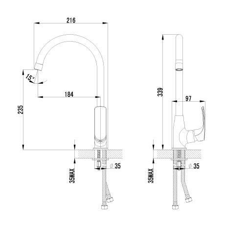 Смеситель для кухни Lemark Plus Shape LM1705C