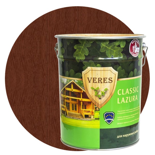 Пропитка для древесины Veres Classic Lazura № 3 Тик 20 л