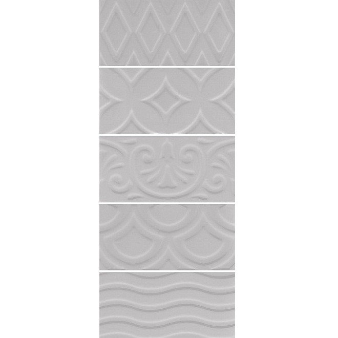 Плитка керамическая Kerama Marazzi 16018 Авеллино  структура mix серая 150х74 мм