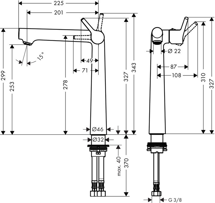 Смеситель для раковины Hansgrohe Talis S 250 72116000