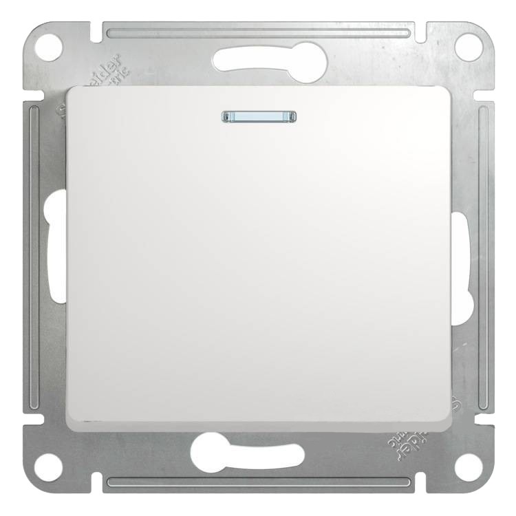 Механизм переключателя Schneider Electric Glossa GSL000163 одноклавишный с индикатором белый