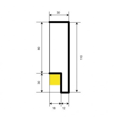 Молдинг фасадный из полистирола Leptonika MC 303 LED 2 м
