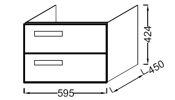 Тумба под раковину Jacob Delafon Rythmik EB1301-G80 595х450х424 мм светло-коричневый лак
