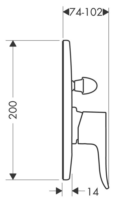Смеситель для ванны Hansgrohe Metris 31484000