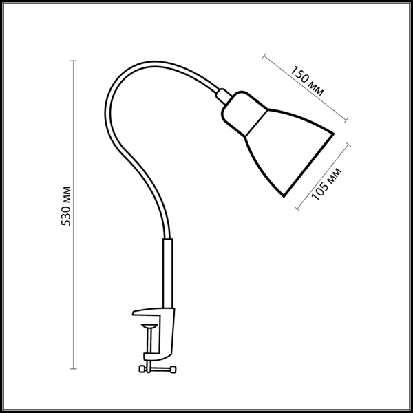 Настольная лампа Odeon Light Costa 1997/1T серый металлик E27 60W 220V