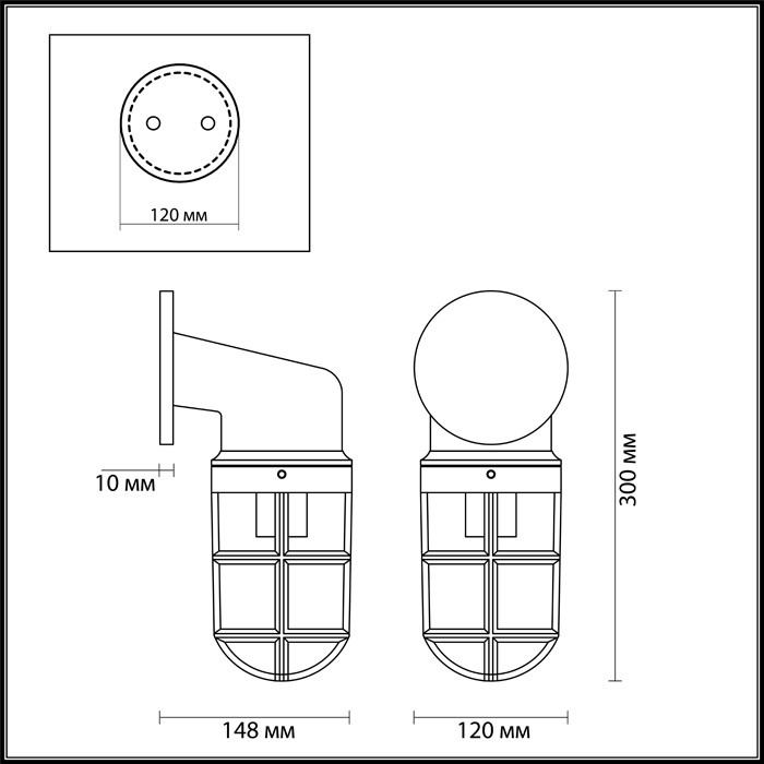 Светильник настенный Odeon Light Lofi 4127/1W бронзовый Е27 60W