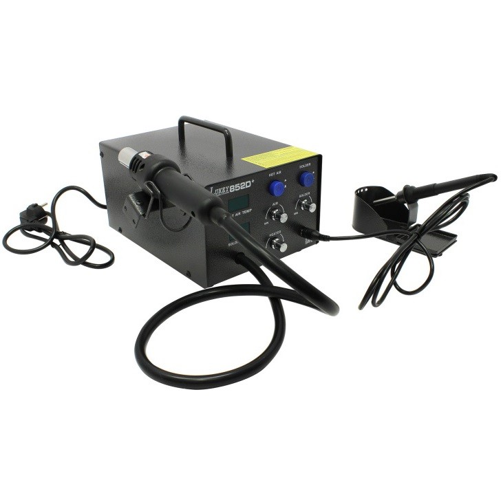 Станция паяльная термовоздушная Lukey-852D+ с феном и цифровым индикатором температуры