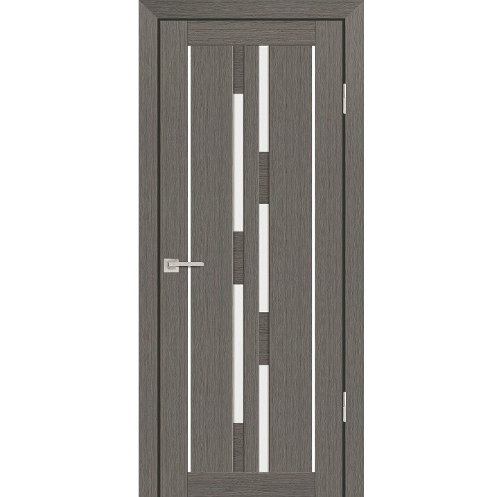Дверное полотно Profilo Porte PS-33 экошпон Грей мелинга стекло белый сатинат 1900х550 мм
