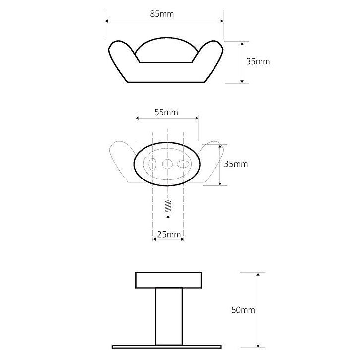 Крючок для ванной Bemeta Oval 118406031 двойной хром