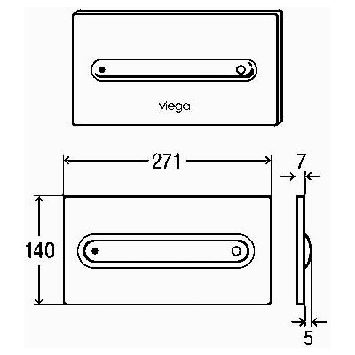 Клавиша смыва Viega Visign for Style 11 хром 