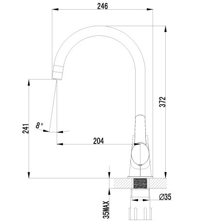 Смеситель для кухни Lemark Atlantiss LM3255C