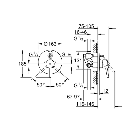 Смеситель для душа Grohe Concetto 32214001