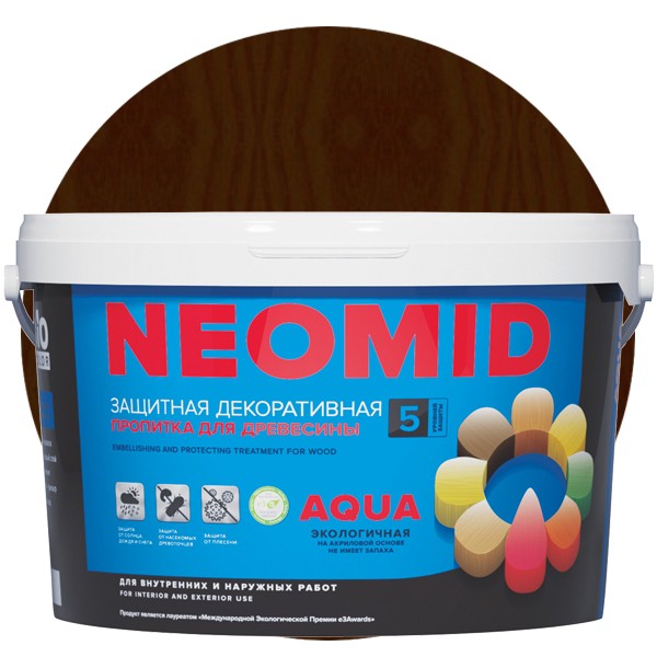 Пропитка для древесины Neomid Bio Color Aqua Венге 9 л