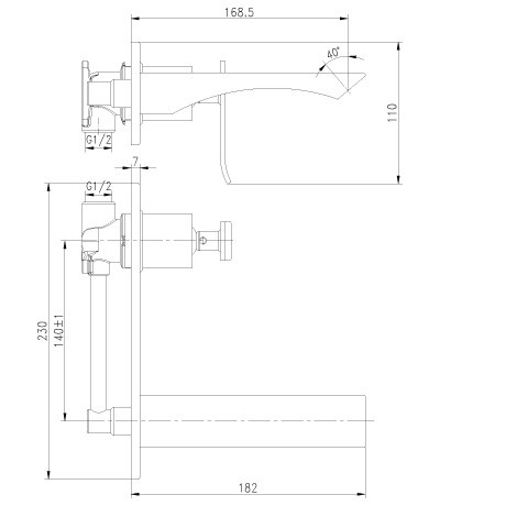 Смеситель для раковины встраиваемый Lemark Contest LM5826CW