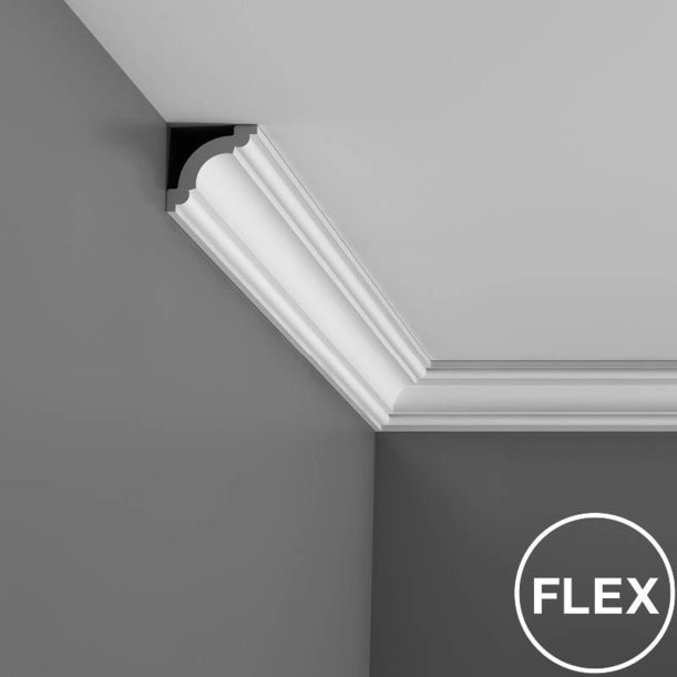 Карниз потолочный из дюрополимера Orac Decor Axxent CX124F 2000х49х49 мм