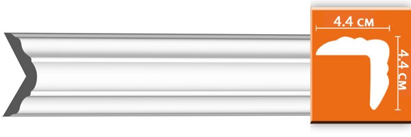 Молдинг полиуретановый Decomaster 96206F 2400х44х44 мм
