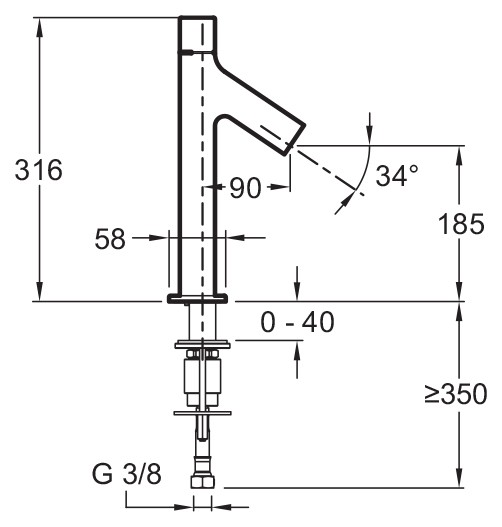 Смеситель для раковины Jacob Delafon Talan E10379RU-CP