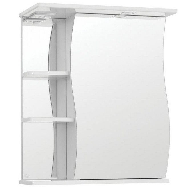 Зеркальный шкаф Style Line Эко Волна Волна-600/С белый