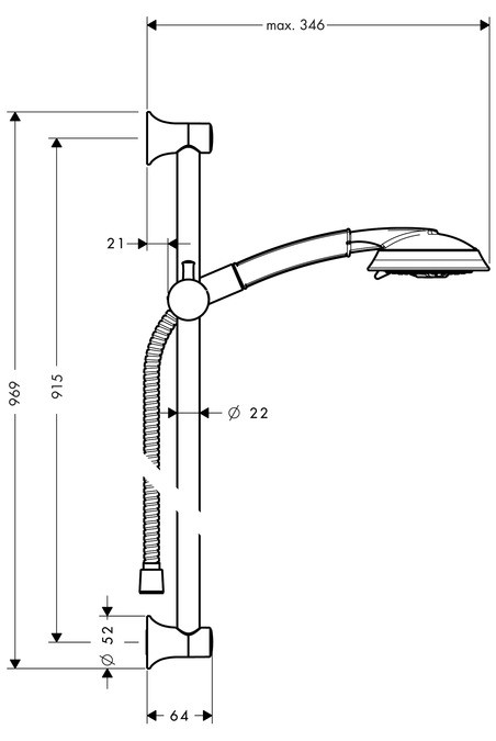 Душевой гарнитур Hansgrohe Raindance Classic 100 27841090