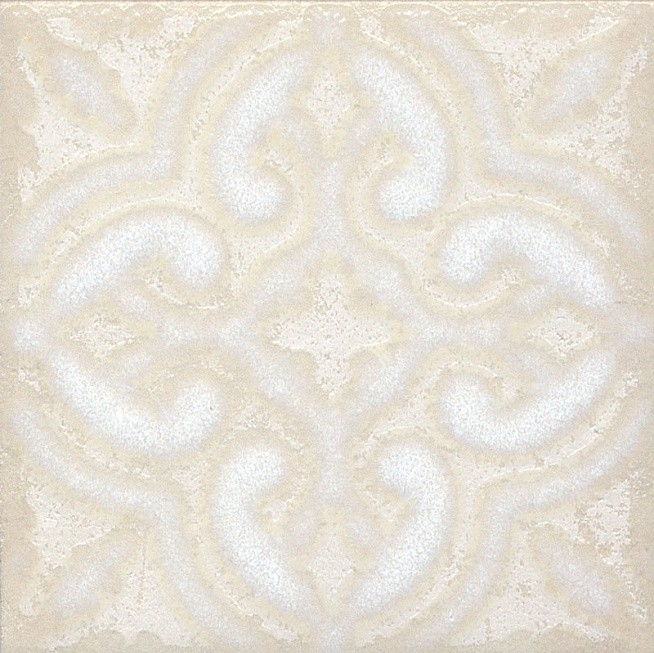 Вставка керамическая Kerama Marazzi STG/B408/1266 Амальфи орнамент белая 99х99 мм
