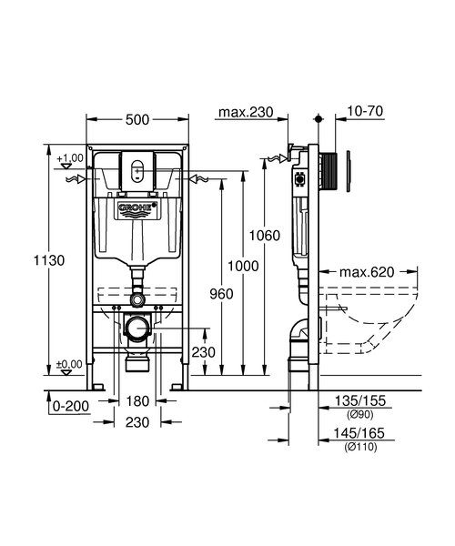 Система инсталляции для унитаза Grohe Rapid SL 38929000