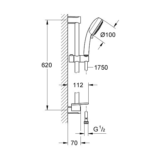 Душевой гарнитур Grohe New Tempesta Cosmopolitan 27577001