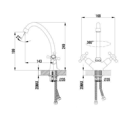 Смеситель для кухни Smartsant Классик нью SM180001AA