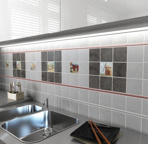 Плитка керамическая Kerama Marazzi 1222Т Караоке черная полотно 400х300 мм