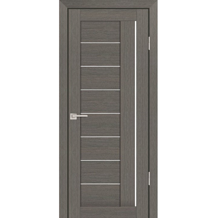 Дверное полотно Profilo Porte PS-17 экошпон Грей мелинга стекло белый сатинат 1900х600 мм