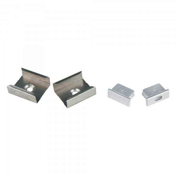 Набор аксессуаров Uniel UFE-N02 Silver A Polybag для алюминиевого профиля
