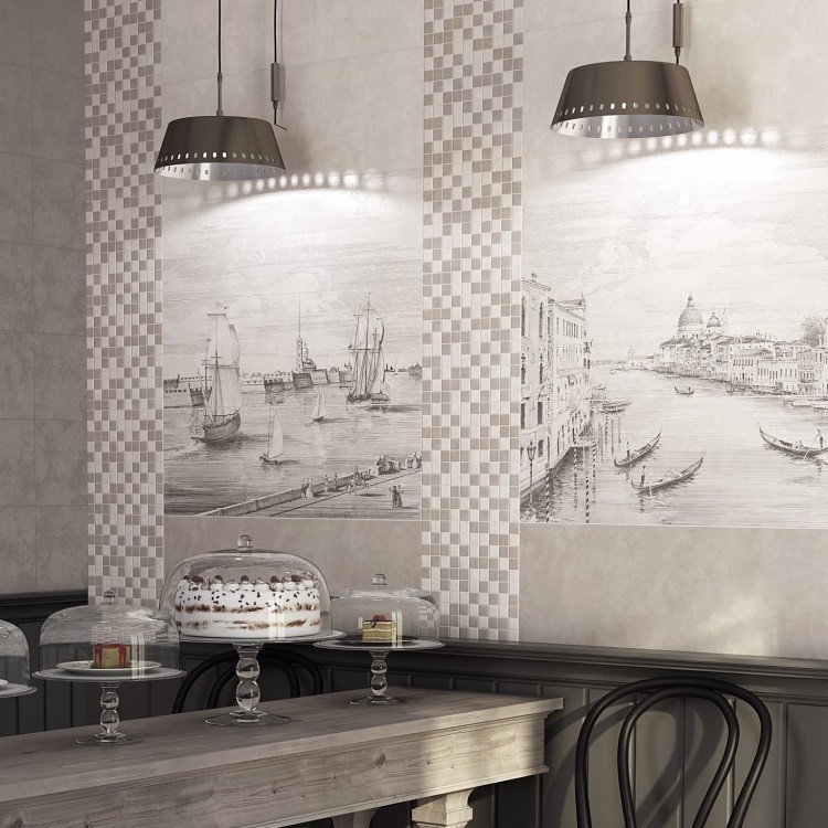 Плитка керамическая Kerama Marazzi 12107R Город на воде серая 750х250 мм