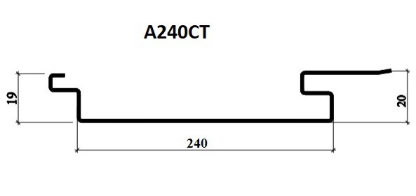 Фасад реечный Албес A240CТ 9003 белый матовый 4 м