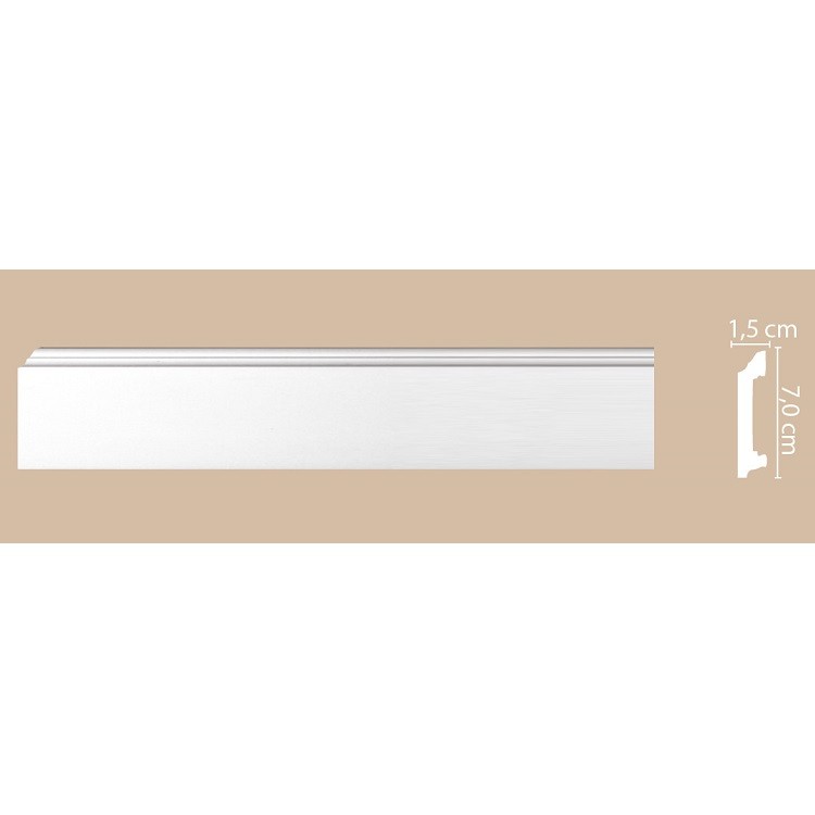 Плинтус из дюрополимера Decomaster Артпрофиль A025 2000х70х15 мм