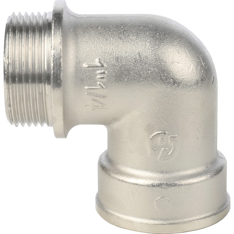 Угольник с упором Stout SFT-0016-000114 1 1/4 дюйма никелированный с внутренней и наружной резьбой