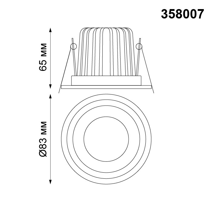 Светильник встраиваемый светодиодный Novotech Regen 358007 черный диммируемый 10W 220V