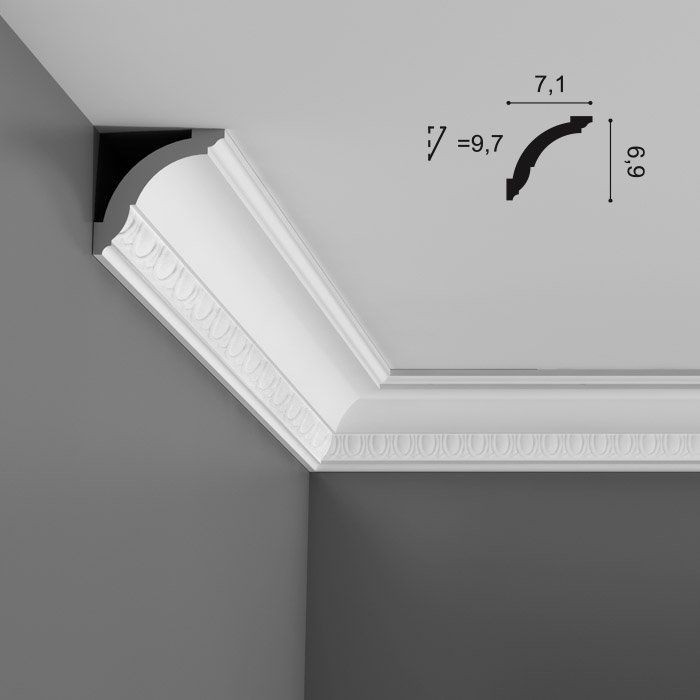 Карниз потолочный из дюрополимера Orac Decor Axxent CX101 2000х71х69 мм