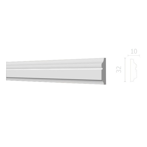 Молдинг из дюрополимера Decor-Dizayn DD603 2000х32х10 мм