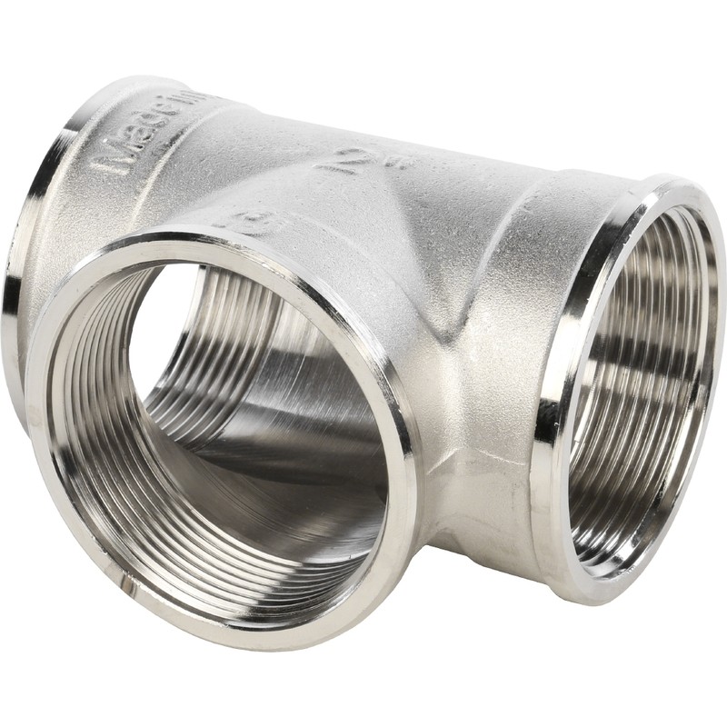 Тройник Stout SFT-0020-000002 2 дюйма никелированный с внутренней резьбой